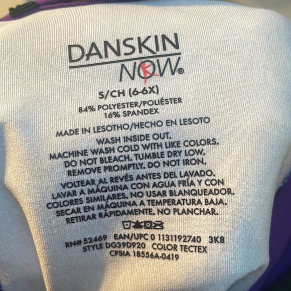 Danskin Gymnastics Sleeveless Printed Leotard - Picture 5 of 5